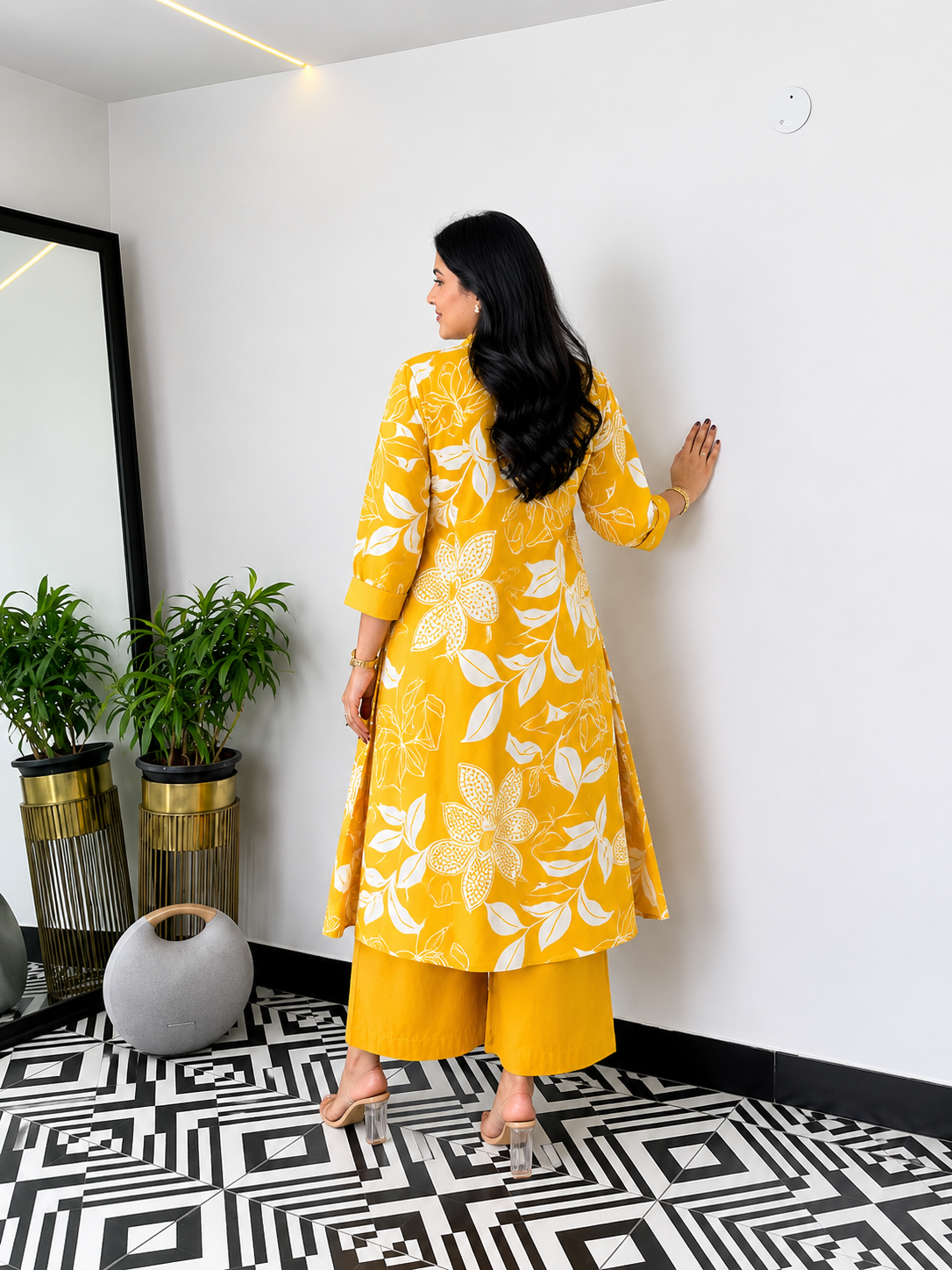 Royal Yellow Daily Wear Kurti Set