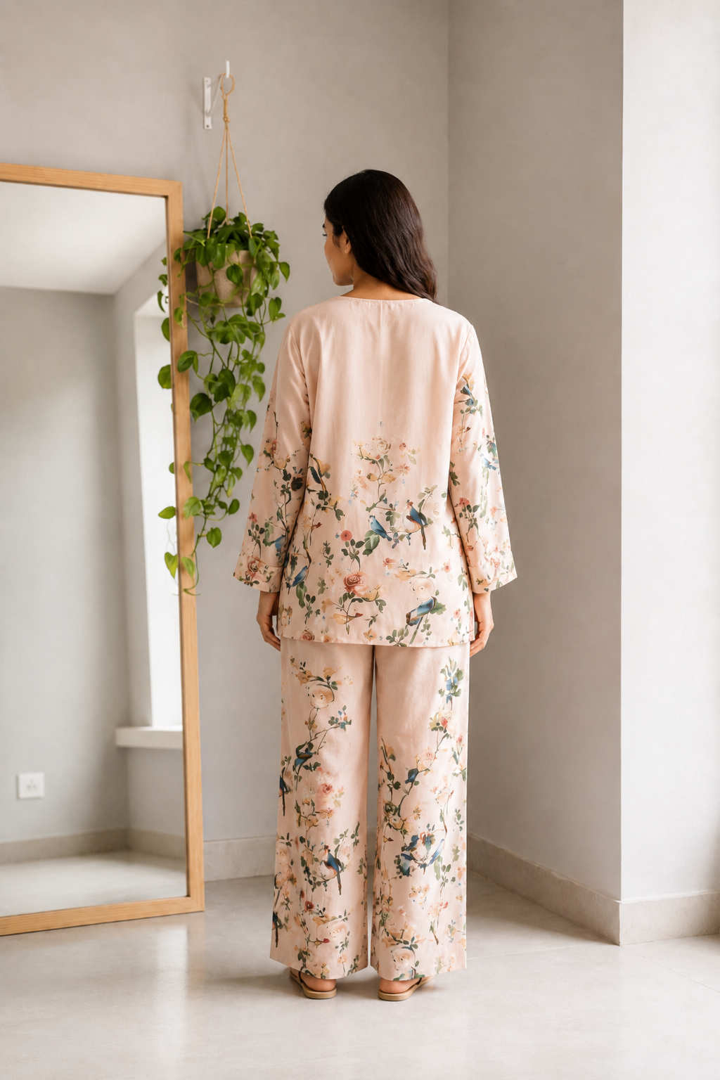 Blush Bloom Rayon Co-ord Set