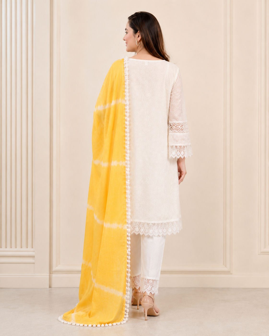 Sunshine Bloom Lace Suit Set