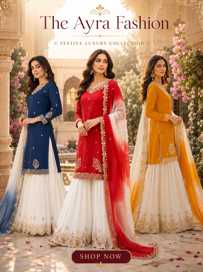 Sunehri Noor Festive Sharara Set (1041) orange