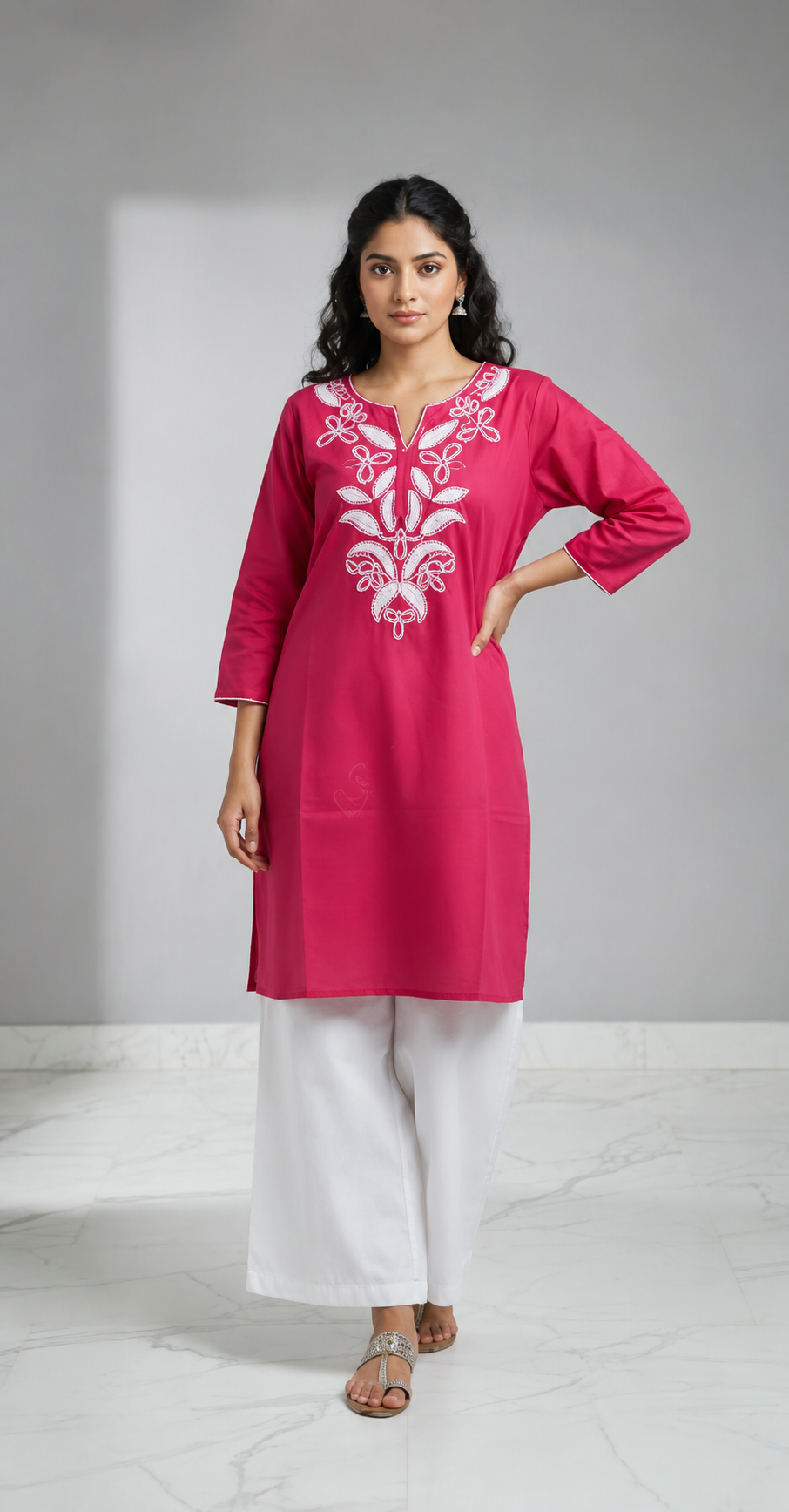 Rani Bloom Cotton Embroidered Co-ord Set
