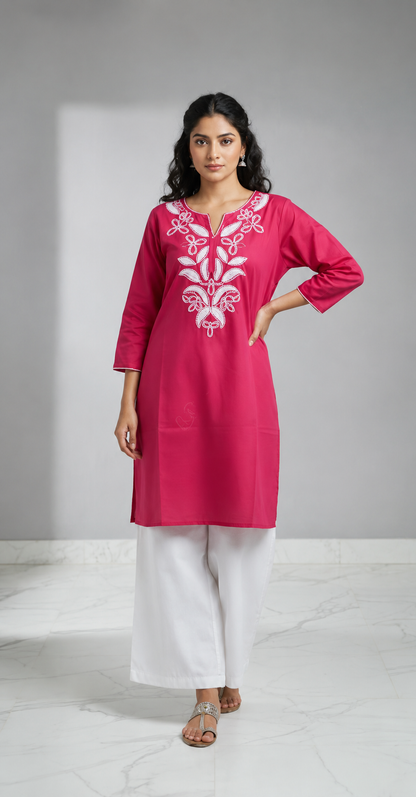 Rani Bloom Cotton Embroidered Co-ord Set
