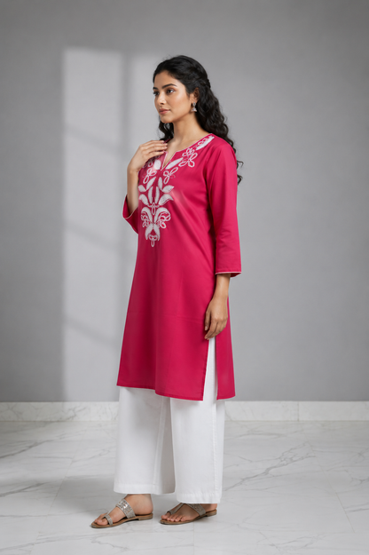 Rani Bloom Cotton Embroidered Co-ord Set