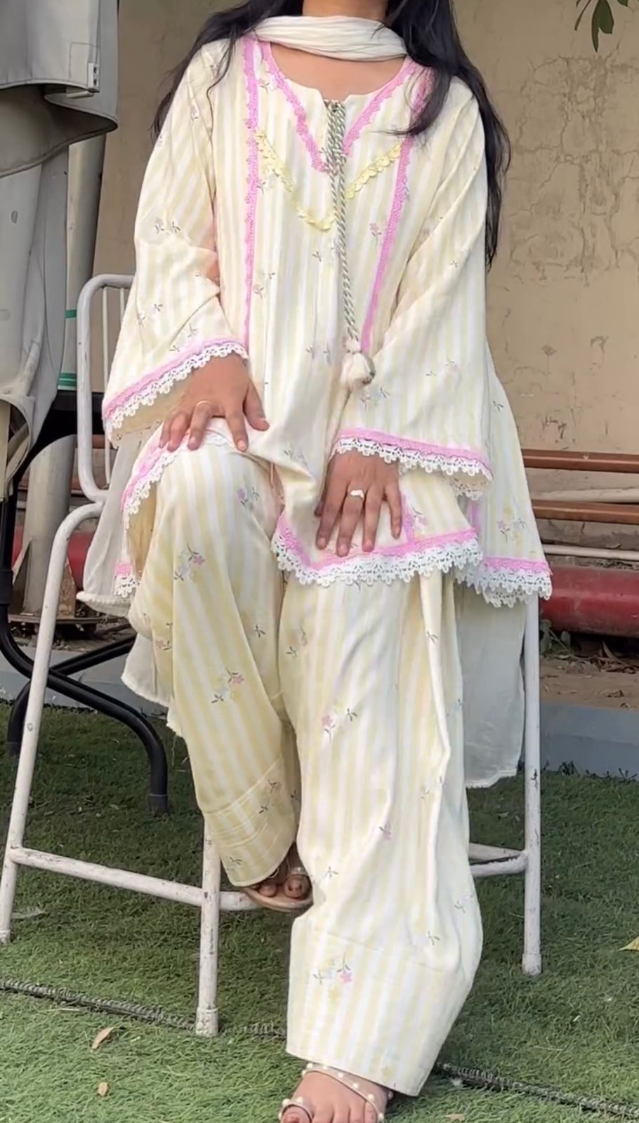 Lemon Blossom Grace Kurta Set-(5356)