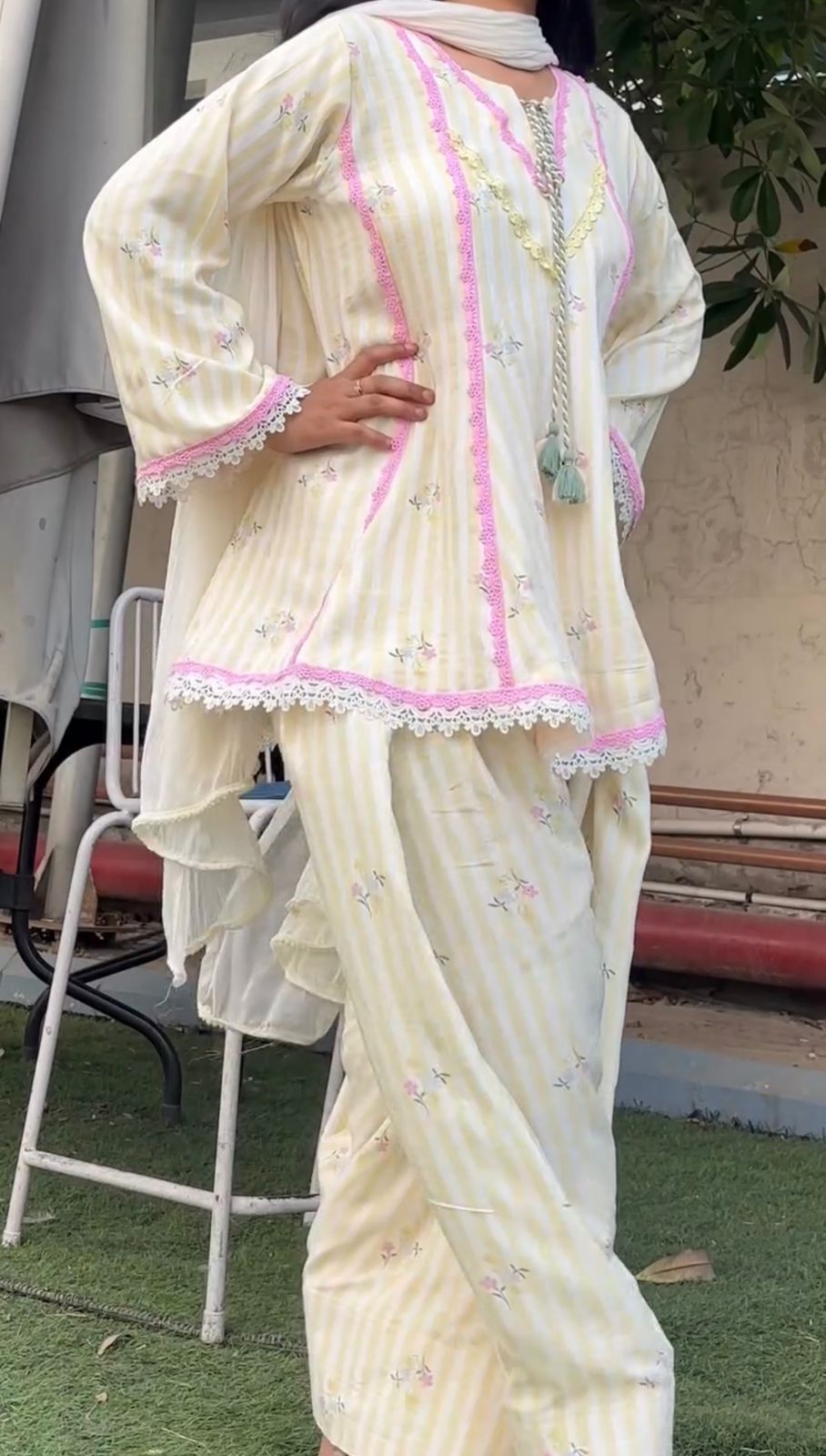 Lemon Blossom Grace Kurta Set-(5356)