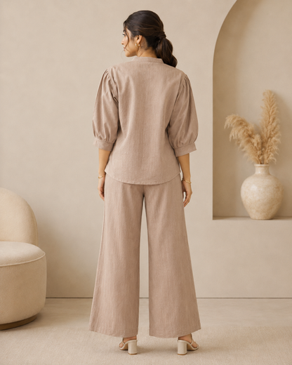 Mocha Muse Embroidered Co-ord Set