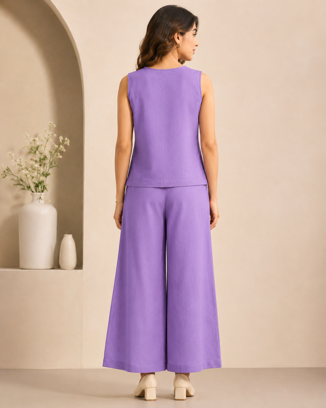 Lavender Bloom Embroidered Co-ord Set