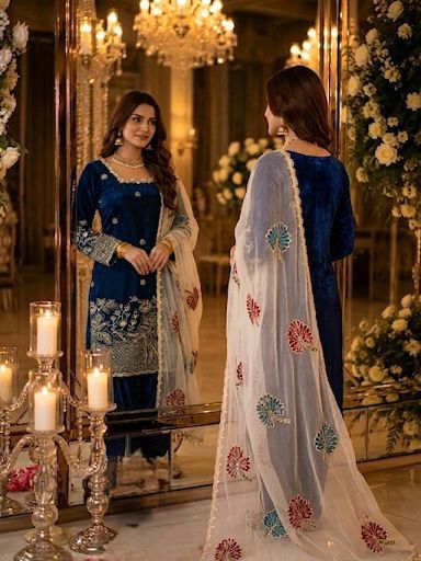 New Fendi Silk Top & Farshi Palazzo With Dupatta set-(PD1154)