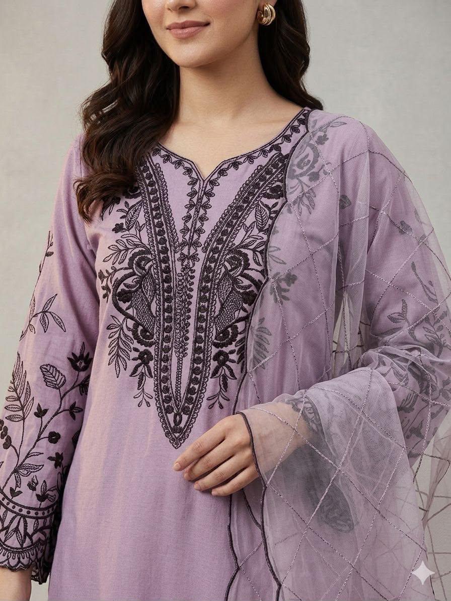 The Lavender Haze Palazzo Set-(2101)