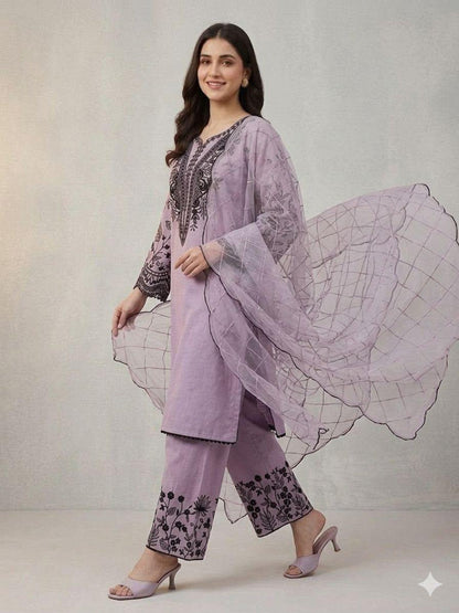 The Lavender Haze Palazzo Set-(2101)