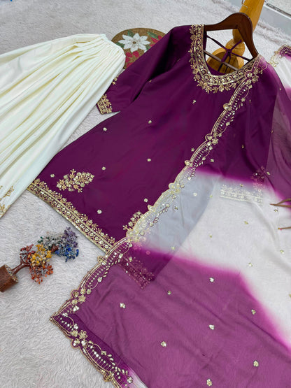 Noor-e-Jamuni Festive Srara Set- (1041)